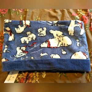 Vera Bradley Fleece Loop Scarf Beary Merry Cool Blue